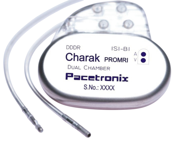 Двукамерный частотно-зависимый кардиостимулятор Charak 747 PRO MRI