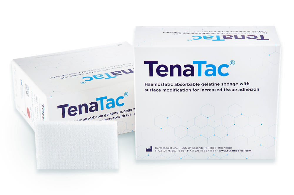TenaTac™ Абсорбируемый гемостатический желатиновый пластырь с модифицированной поверхностью