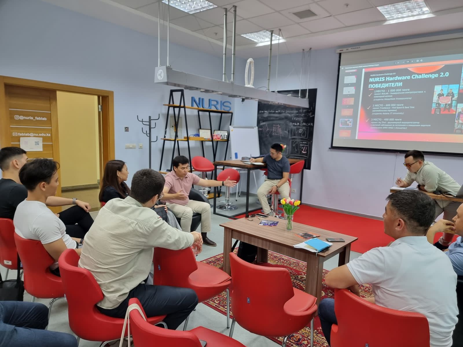 Делегация, состоящая из представителей двух команд  компании Galamat Group, IHT Central Asia и iDala провели встречу с сотрудниками NURIS Назарбаев Университета.
